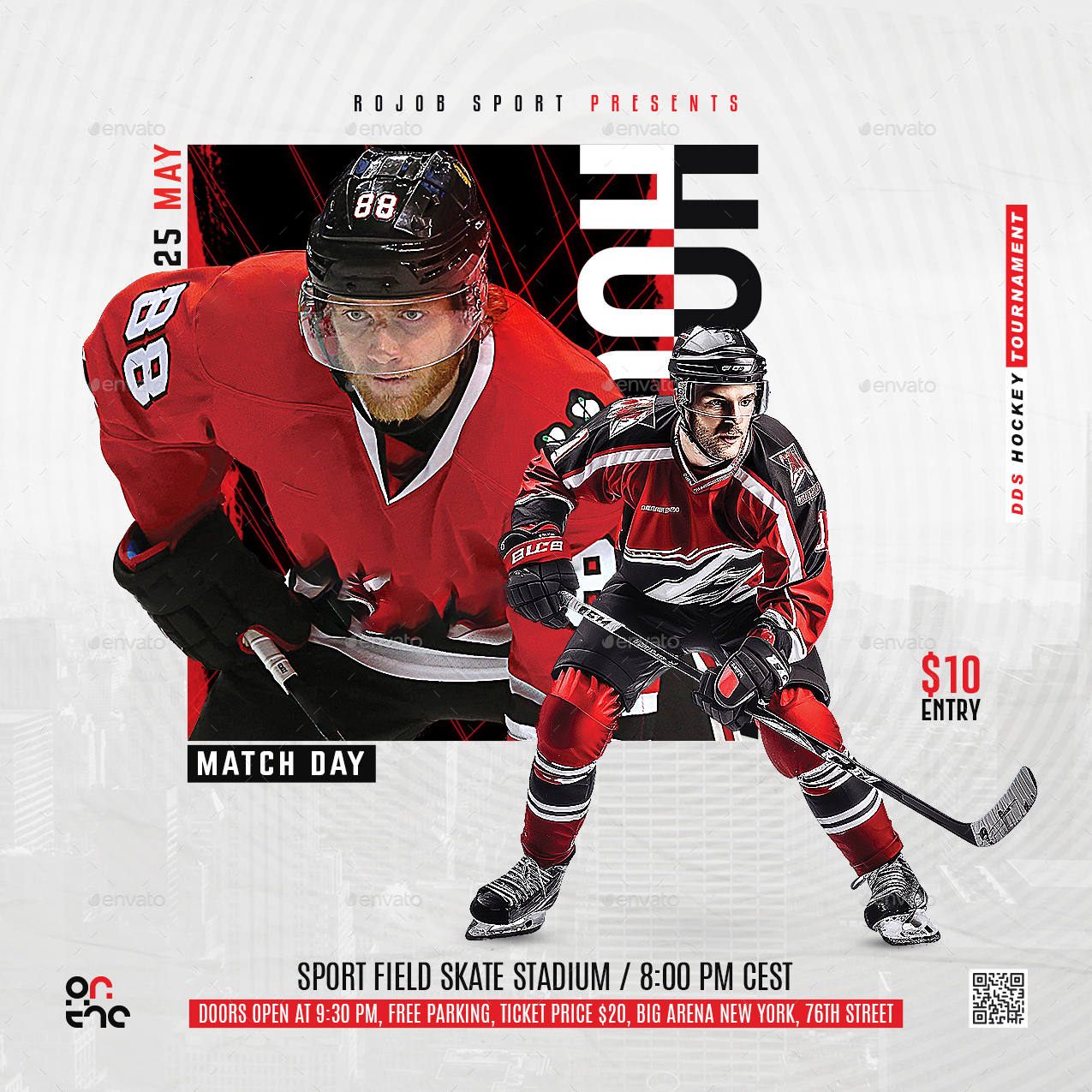 Ice Hockey Flyer, Print Templates GraphicRiver